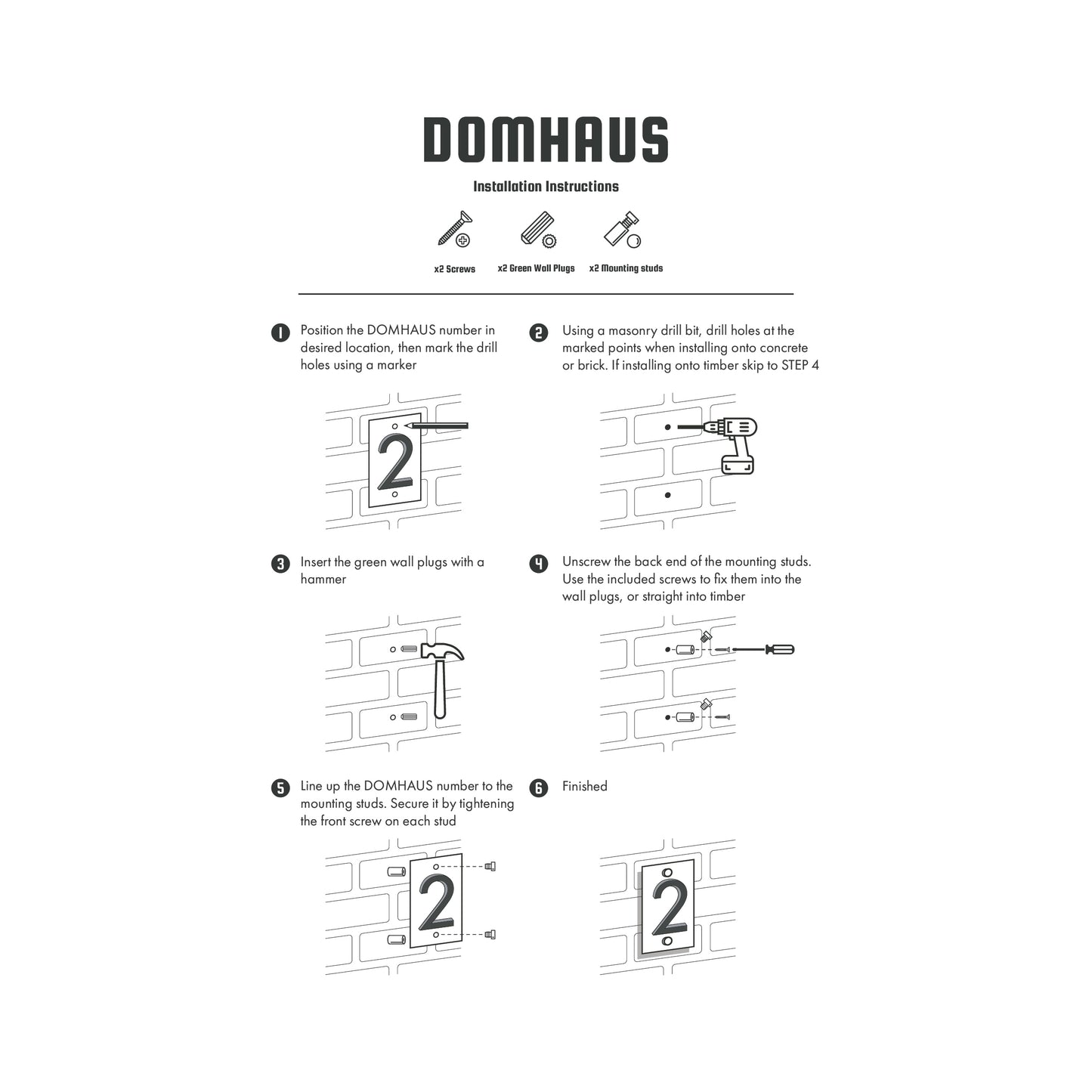 Domhaus Modern Glow Numbers